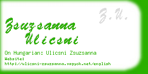 zsuzsanna ulicsni business card